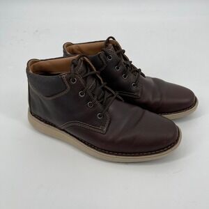 Clark's Unstructured Brown Leather Ankle Boots Casual‎ Comfort Mens Size 7.5